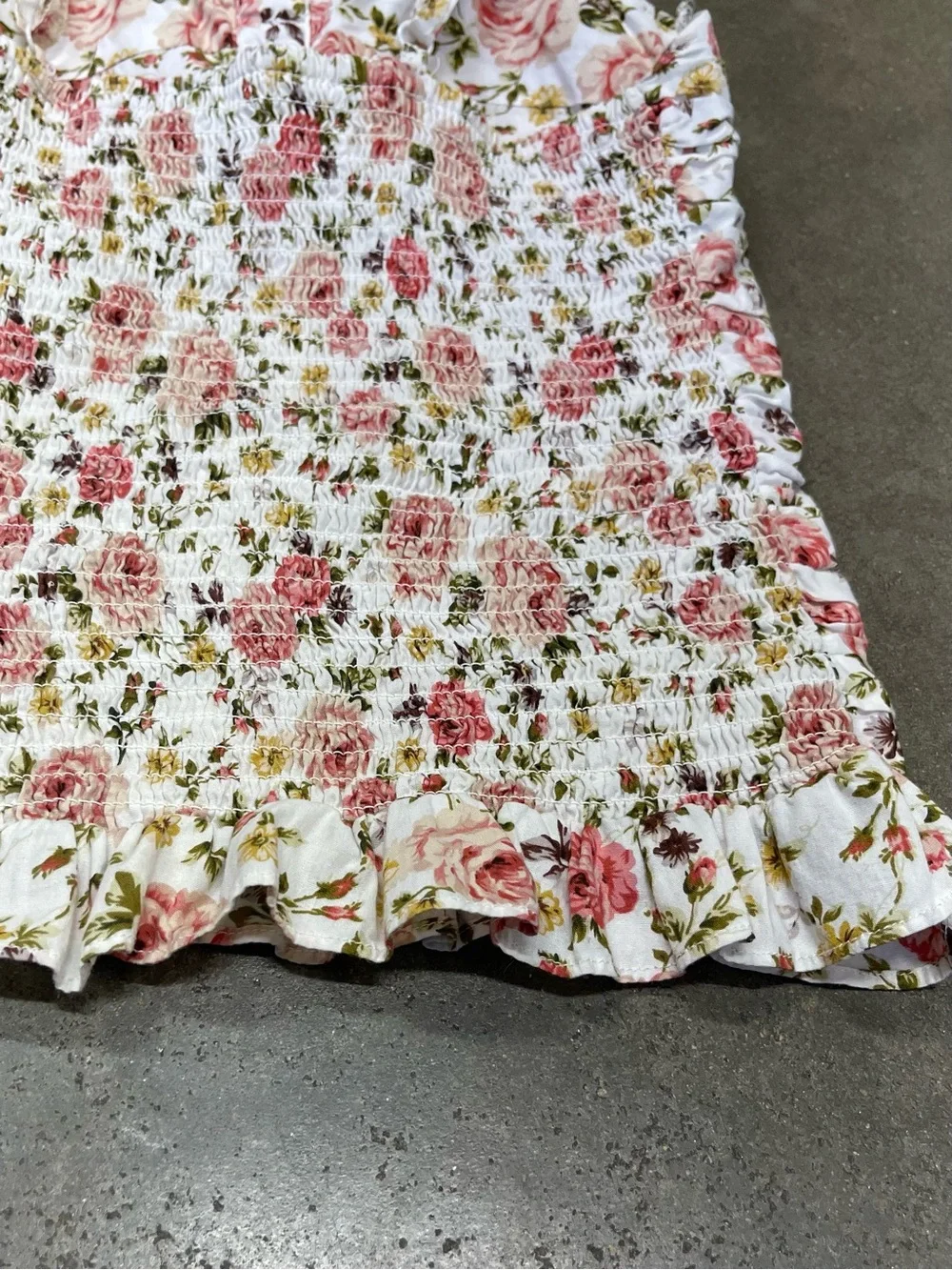 Poetry Floral Bustier Cami Ruched Coquette Cottagecore Y2K - Picture 6 of 8